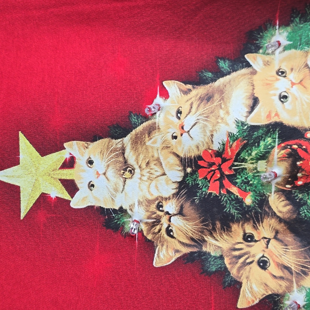 FRZ Holiday Cat Long Sleeve Crewneck Sweater Small Unisex - Picture 5 of 8